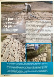 Article sur le décapage du port de Beaucaire